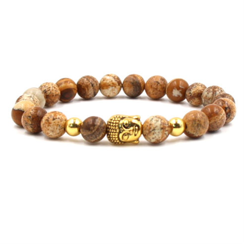 Bracelet bouddha et perles de jaspe