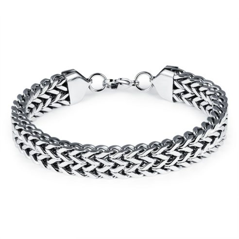 Bracelet en acier inoxydable de couleur argent