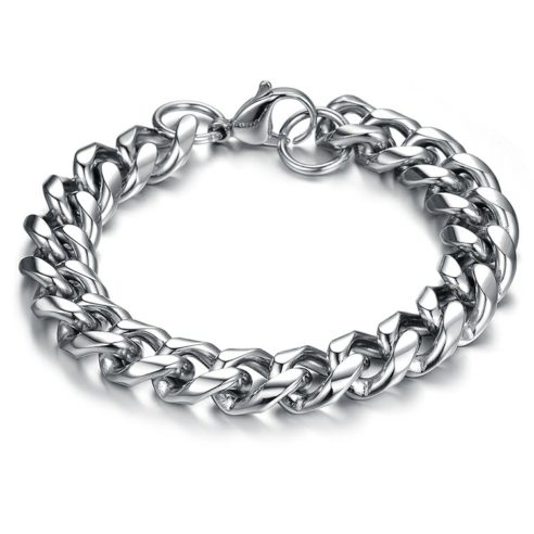 Bracelet en acier inoxydable couleur argent