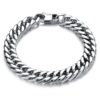 Bracelet en acier inoxydable avec gros maillons de couleur argent