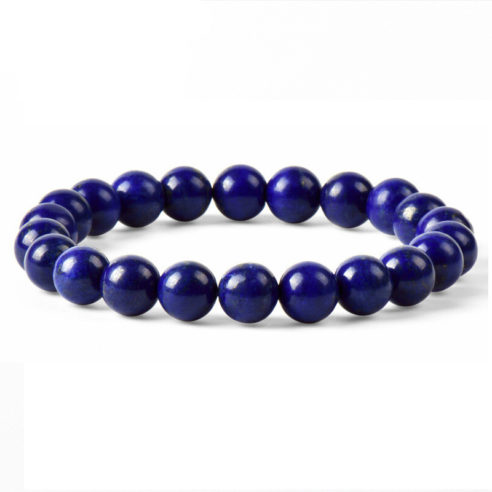 Bracelet pour homme en perles lapis lazuli.