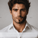 Barbe style homme sur visage élégant, plusieurs styles
