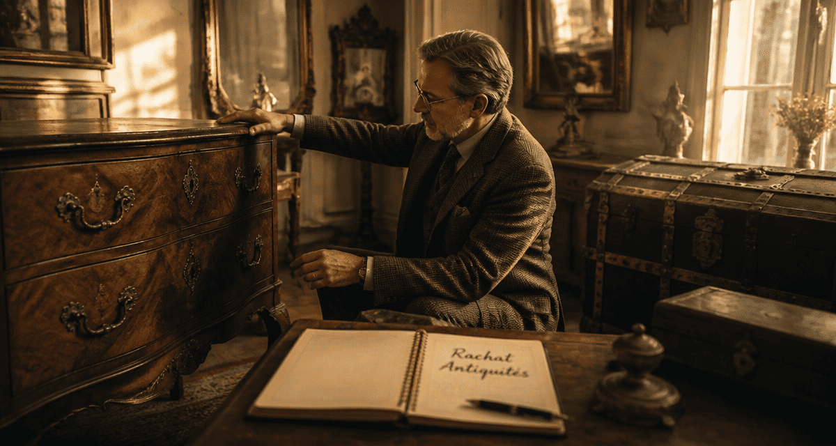antiquaire rachat examine commode ancienne