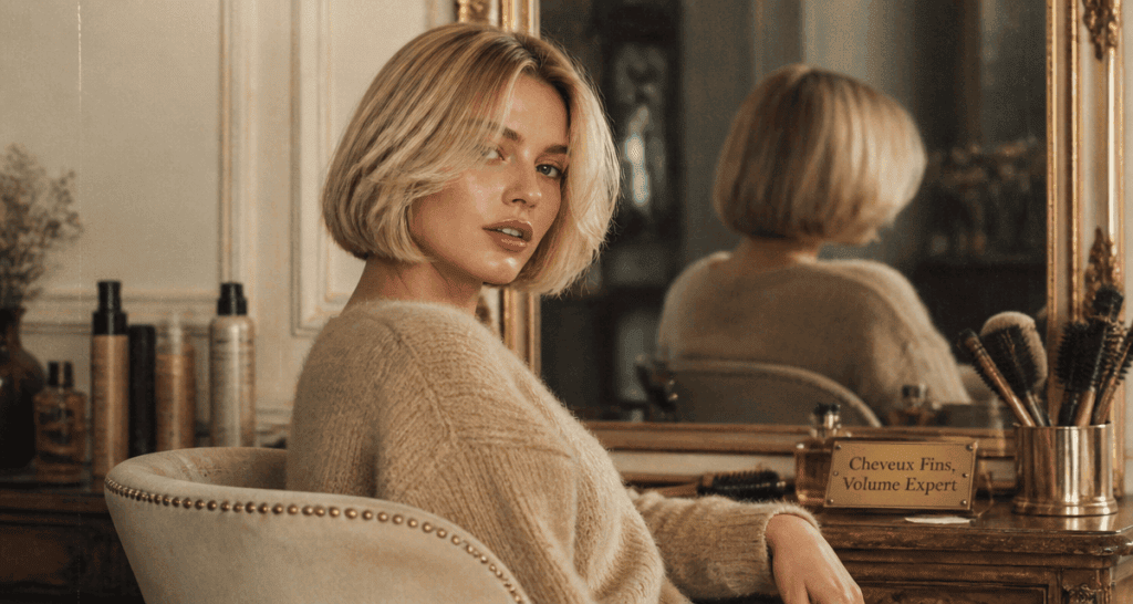 Coiffure cheveux fins bob élégant