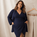 comment s habiller quand on a du ventre femme robe portefeuille veste fluide