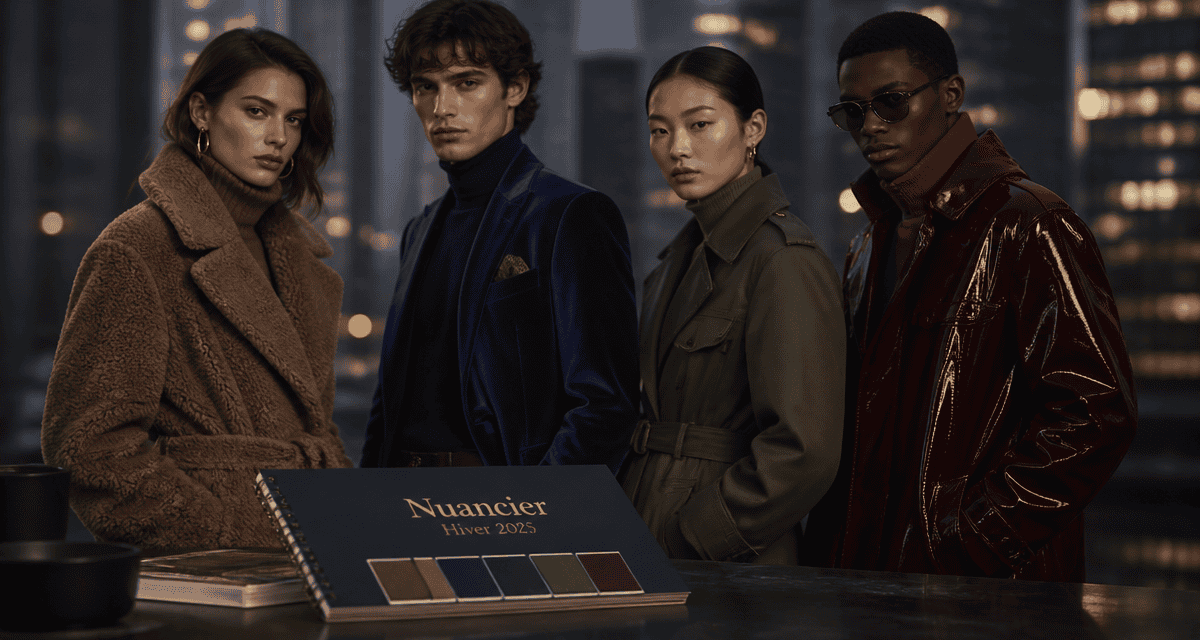 couleurs mode hiver 2025 mannequins manteaux