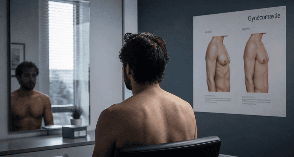 gynécomastie avant apres homme dos