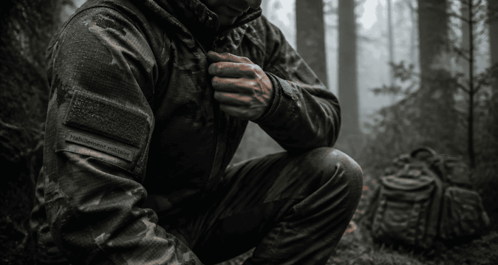 habillement militaire soldat veste camouflage forêt
