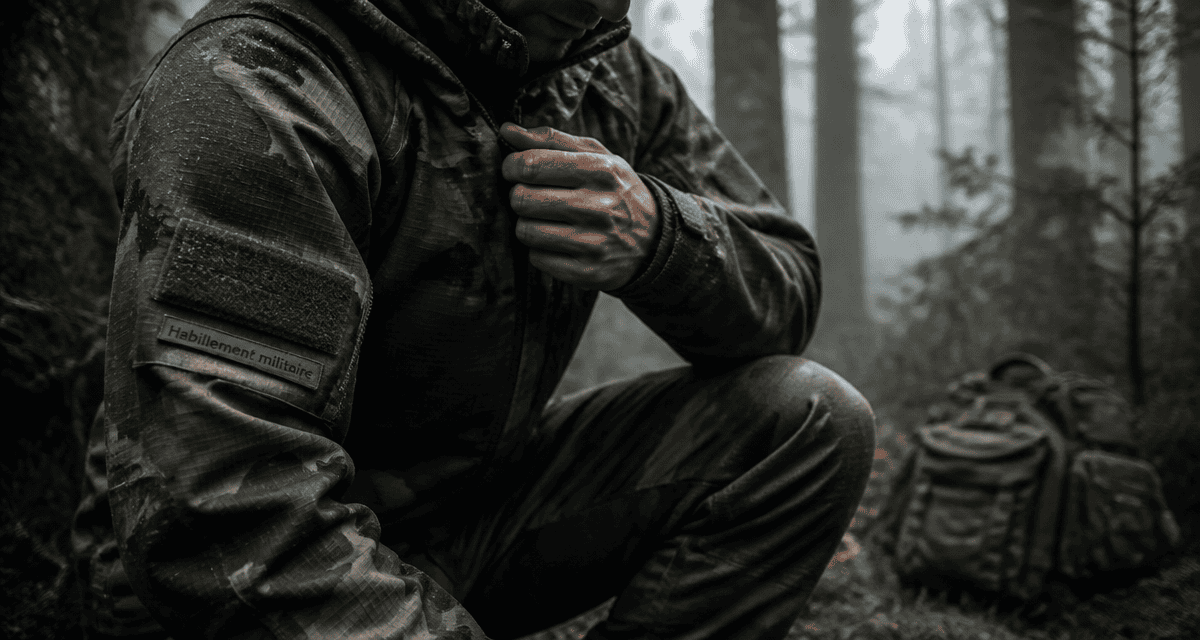 habillement militaire soldat veste camouflage forêt