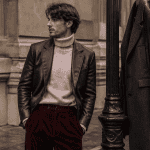 look homme 2025 blazer cuir urbain