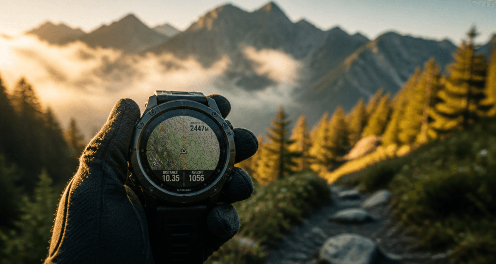 meilleur montre gps avec cartographie sur sentier montagne
