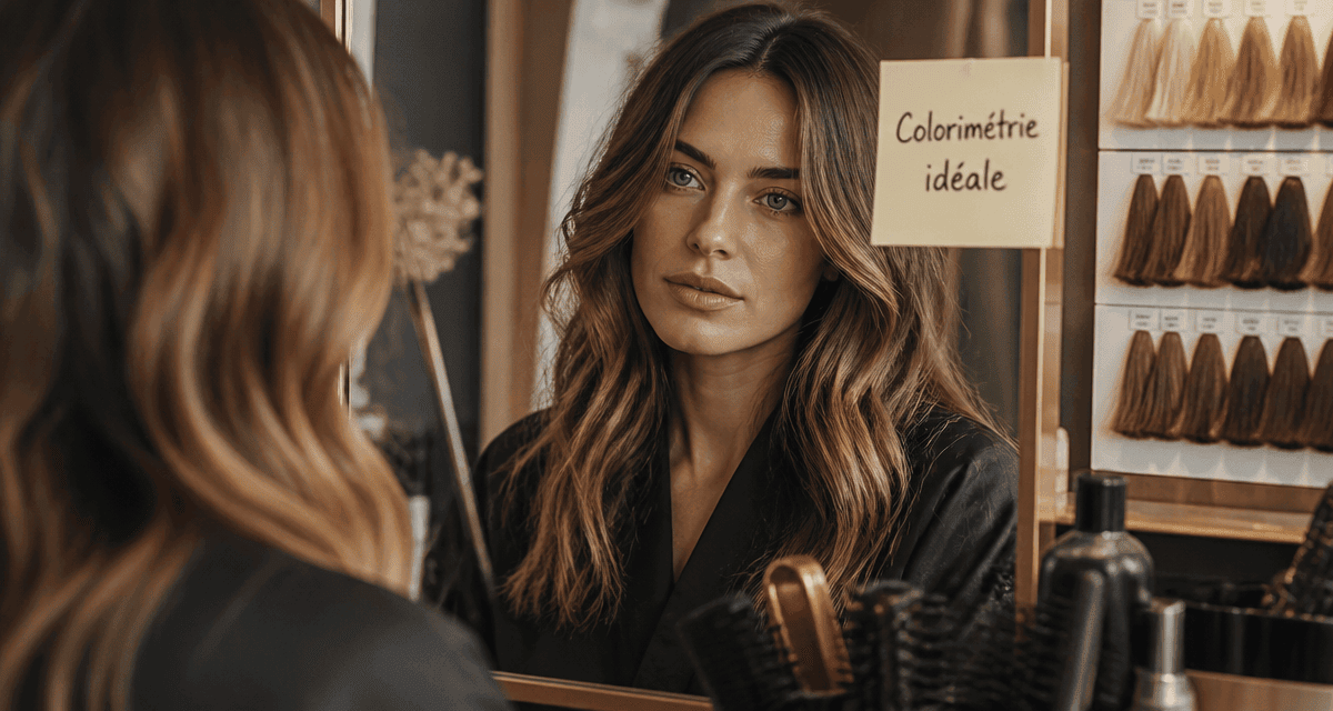 quelle couleur de cheveux femme devant miroir