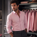 chemise rose pour homme trois nuances