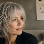 Coupe cheveux gris dégradé : cheveux gris argentés, volume et éclat