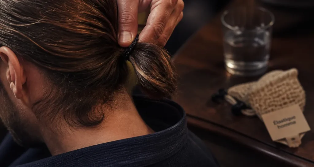 Elastique cheveux homme pour attacher les cheveux et éviter la casse