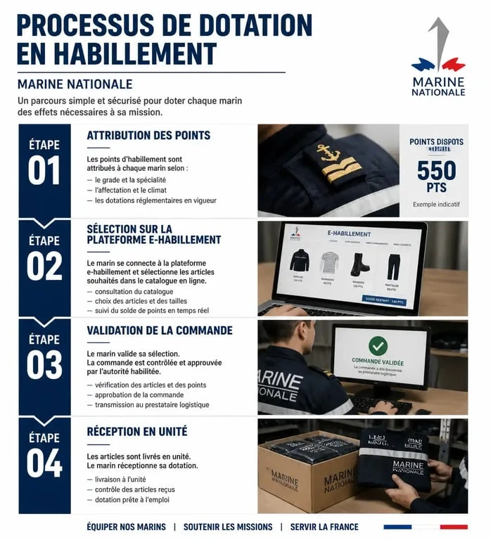 Processus de dotation et habillement Marine nationale