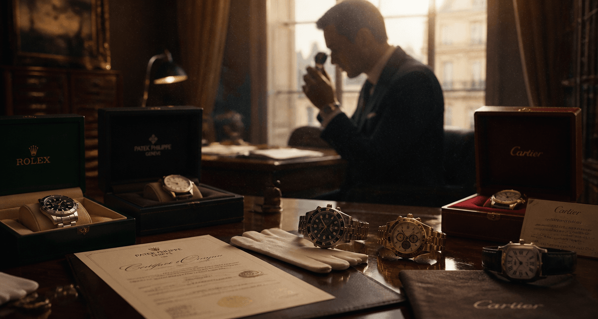 investir dans une montre de luxe sur table