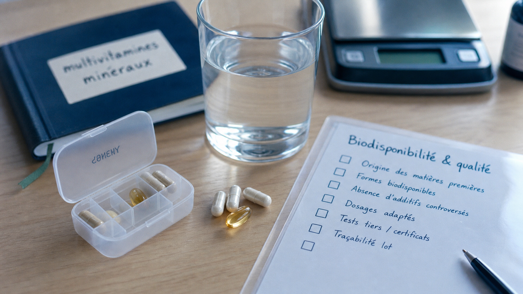 Les meilleurs complement multivitamines et mineraux : check-list qualité biodisponibilité