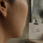 Lobe oreille attaché signification, gros plan oreille