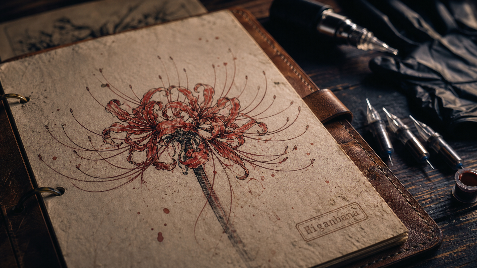 Lycoris rouge tatouage signification : carnet de tatouage Higanbana