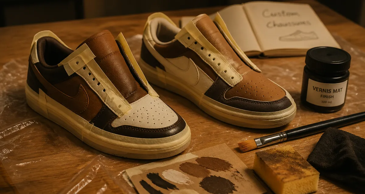 Peindre des chaussures : customisation sans craquelures, chaussures à peindre sur établi