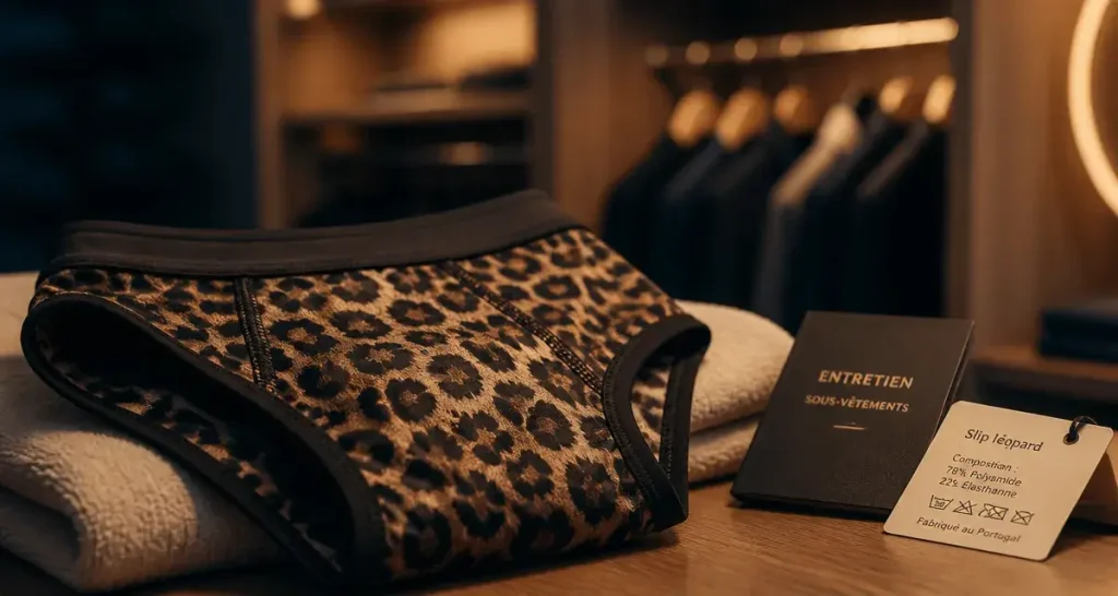 slip leopard homme, couleurs préservées au lavage