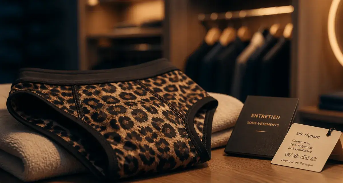 slip leopard homme, couleurs préservées au lavage