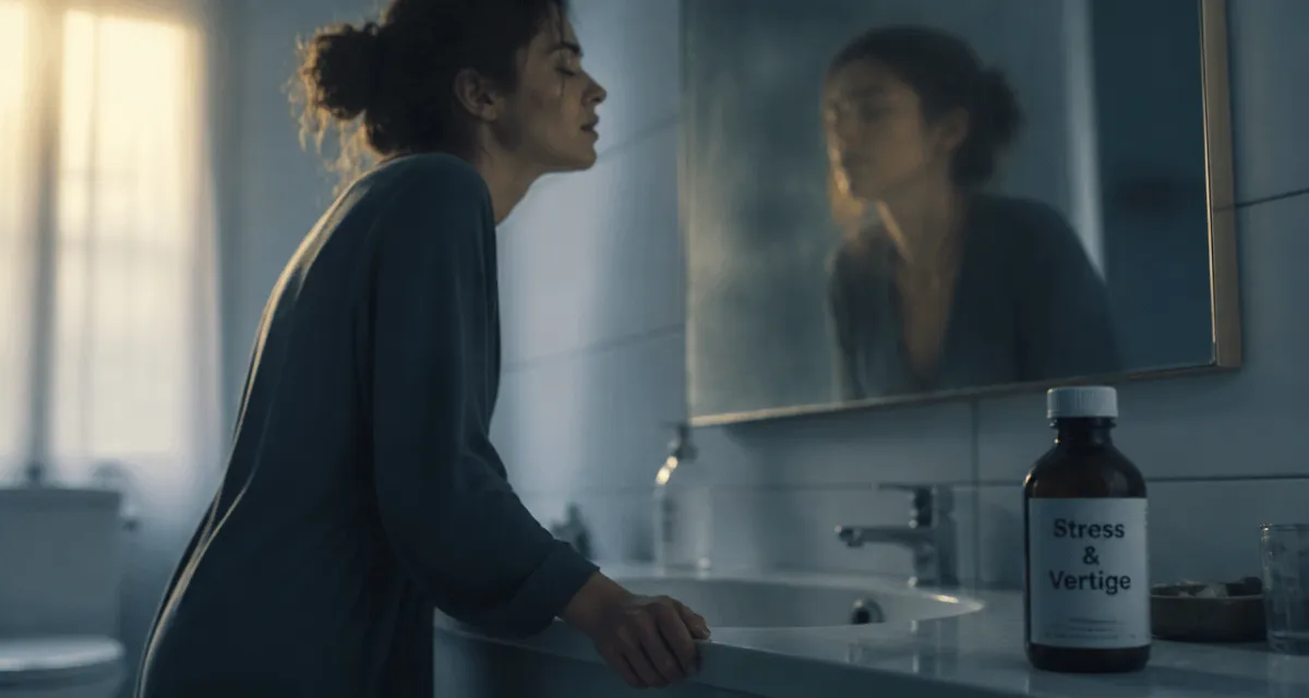 stress vertige femme miroir salle de bain