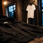 Sweat a capuche noir homme : molleton dense, capuche et cordons