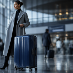 valise l bleu nuit femme aéroport