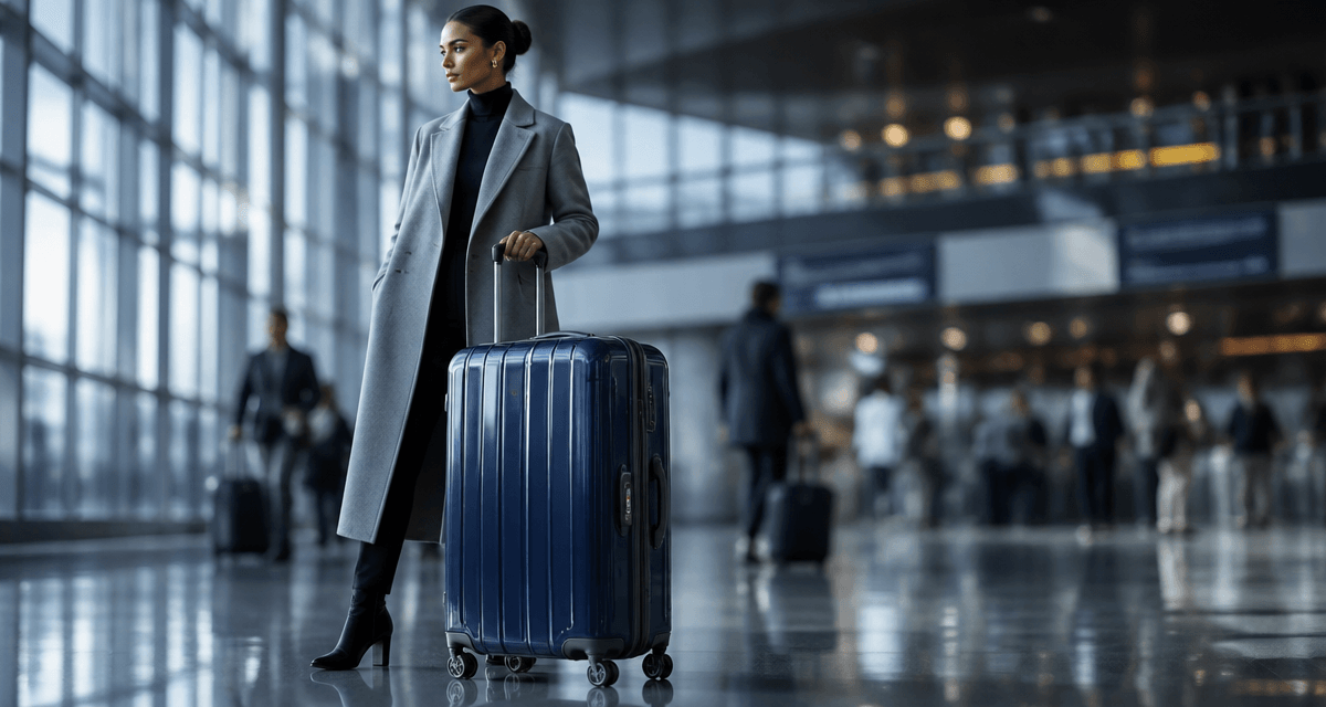 valise l bleu nuit femme aéroport