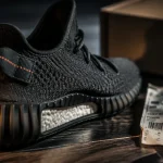 Yeezy boost 350 noir : gros plan semelle BOOST et Primeknit authentification