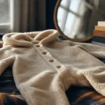 Combi pyjama polaire duveteuse : vue rapprochée, sans effet déguisement