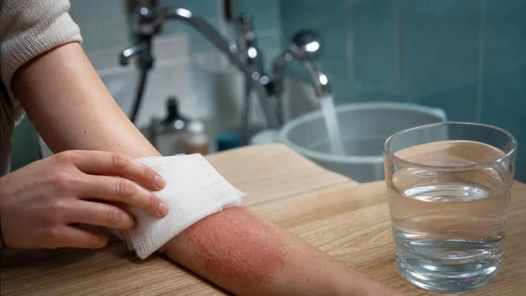 Comment faire dérougir un coup de soleil : compresse et eau tiède