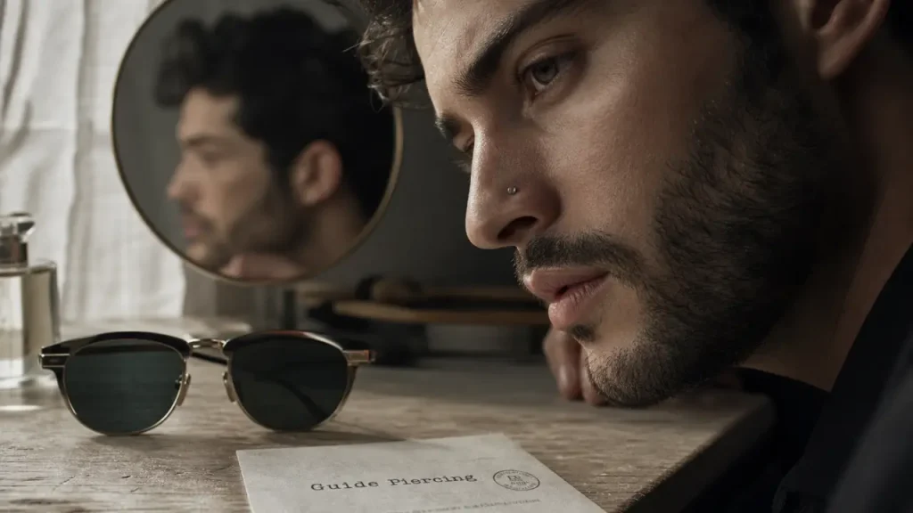 Anneau, clou ou septum : quel piercing nez homme selon votre visage ?