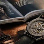 Marque de montre de luxe en gros plan, cadran noir et bracelet cuir, comparatif horloger