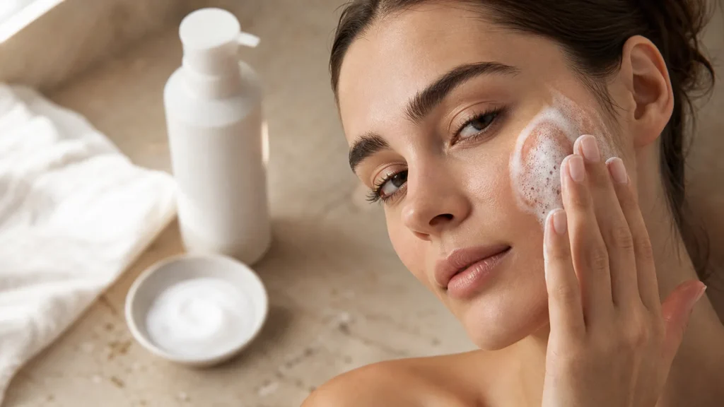 Nettoyant visage peau sèche doux, sans parfum, hydratant