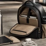 Sac à dos femme sport chic pour le bureau et le studio, compartiment ordinateur