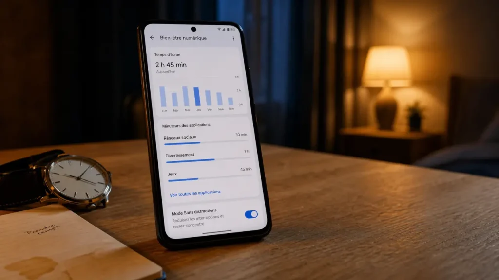 Bien-être numérique sur Android : limiter le temps d’écran sans tout bloquer