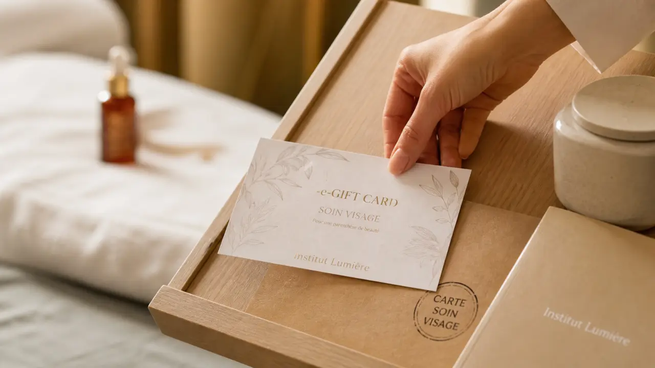 Carte cadeau soin visage imprimée, pour offrir au bon moment