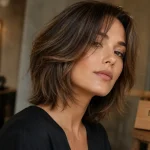 Coupe de cheveux femme dégradé effilé mi-court, dégradé effilé mi-court