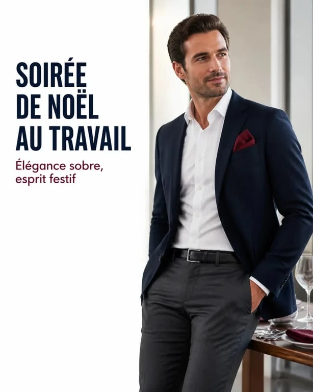 Tenue homme noel élégante pour soirée au travail
