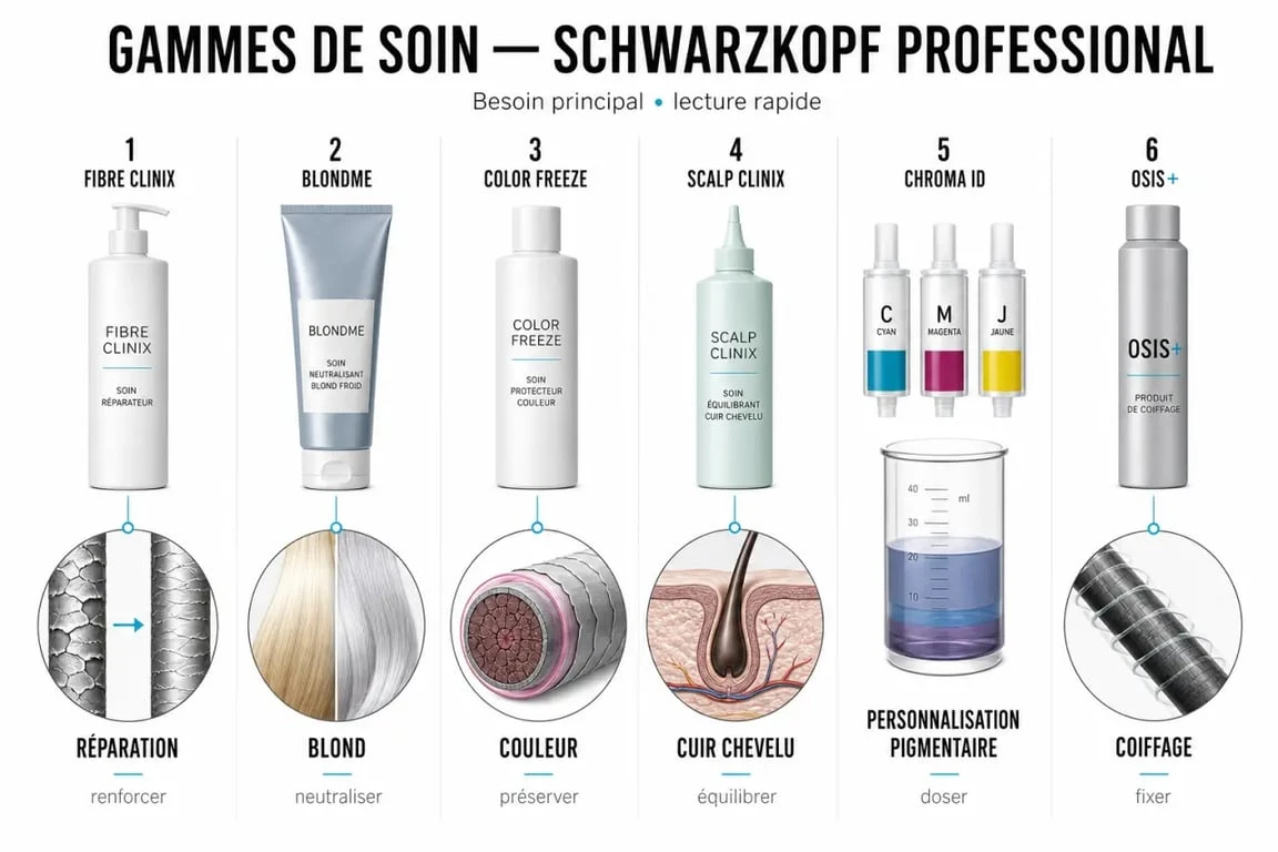 Soin cheveux Schwarzkopf : comparaison éditoriale des principales gammes selon le besoin capillaire