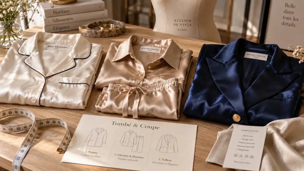 Ensemble satin : trois coupes à choisir selon l’occasion et le confort