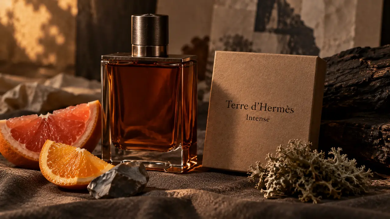 Terre d'Hermès parfum homme Intense : agrumes, silex et bois